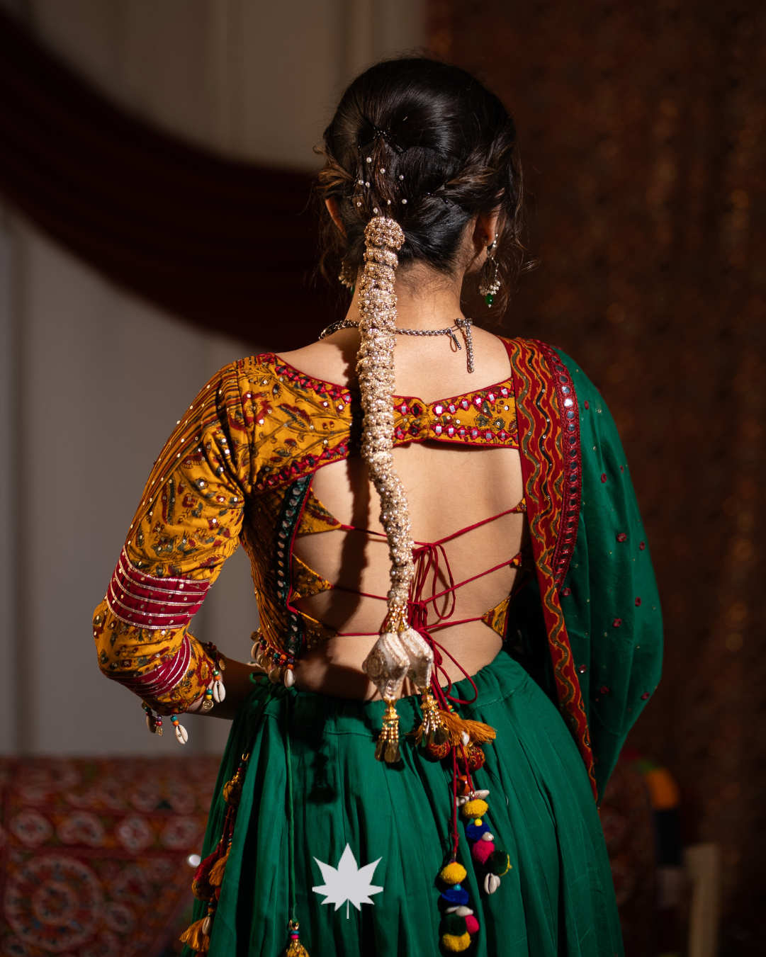 Emerald Green Cotton Chaniya Choli