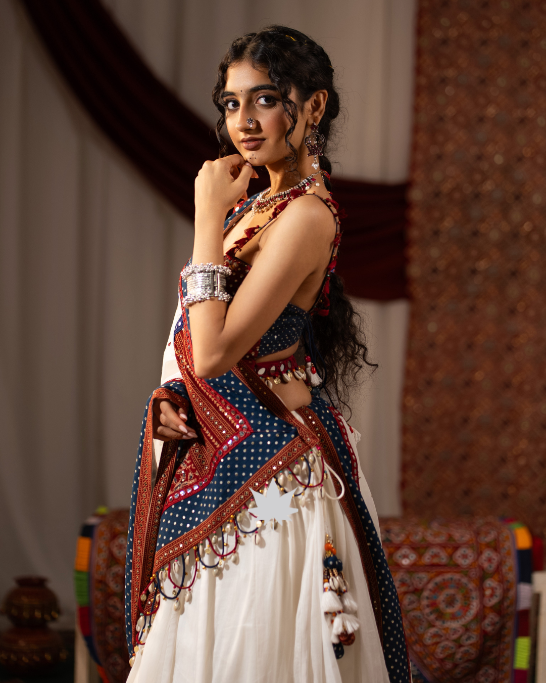 Ivory Raas | Traditional Navratri Chaniya Choli