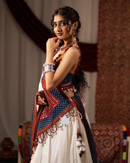 Ivory Raas | Traditional Navratri Chaniya Choli