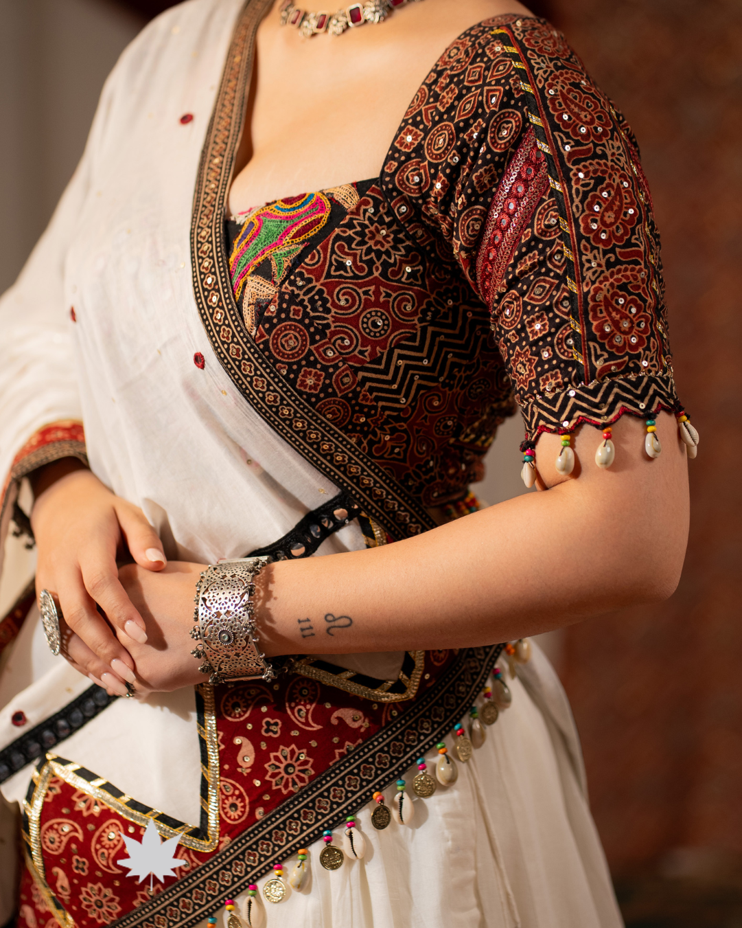 The Ivory & Ajrakh Chaniya Choli