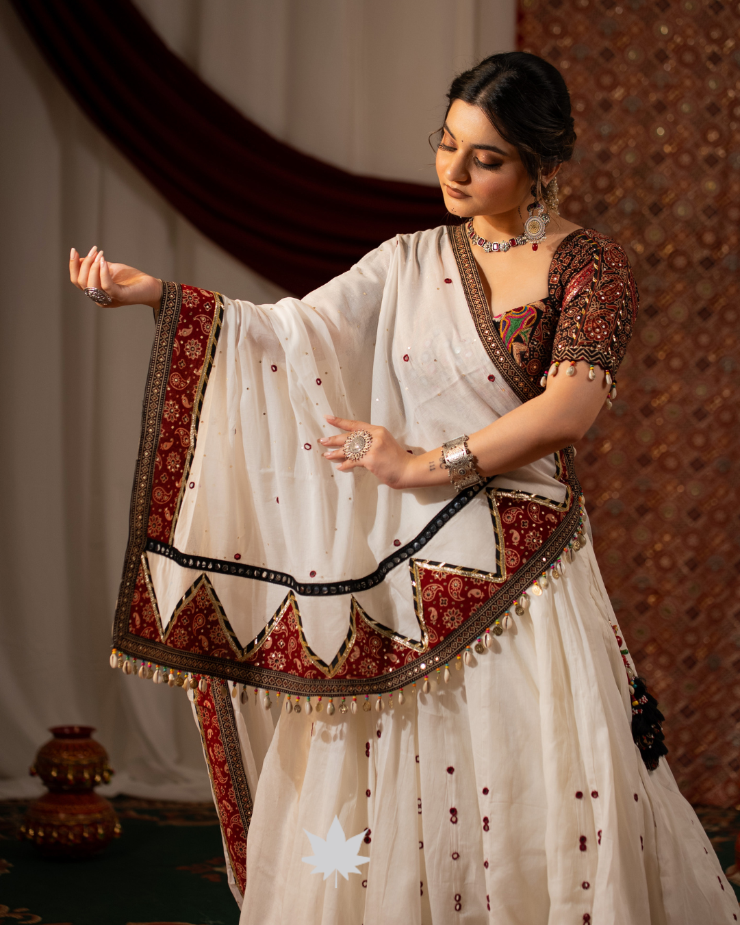 The Ivory & Ajrakh Chaniya Choli