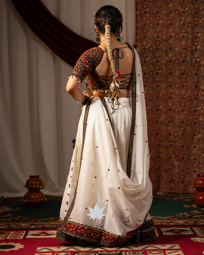 The Ivory & Ajrakh Chaniya Choli