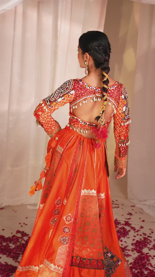 Sunset Radiance Gamthi Chaniya Choli