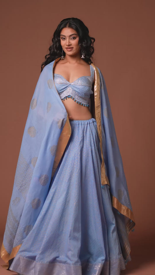 Nysa Blue Chaniya Choli